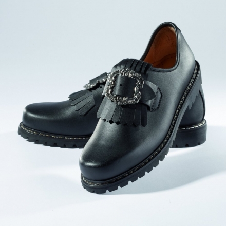 Trachtenschuhe Wrgl A mit Profil-Absatzsohle + Schnalle