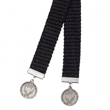 Webband schwarz mit Silber-Schieber