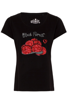 Bollenhut-Shirt mit Glitzerpailletten f�r Damen