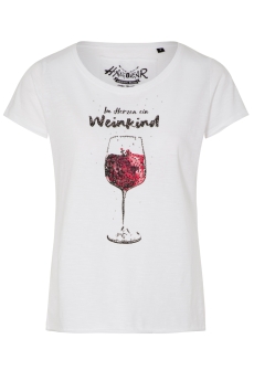 Weinkind-Shirt mit Glitzersteinen f�r Damen