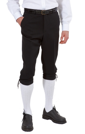 HERREN Kniebundhose, schwarze Kordel