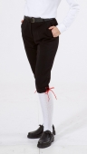 DAMEN Kniebundhose, schwarze Kordel