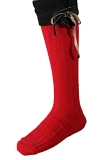 Herren-Kniebundstrümpfe 16501 mit Zopfmuster in weiss, rot oder gelb